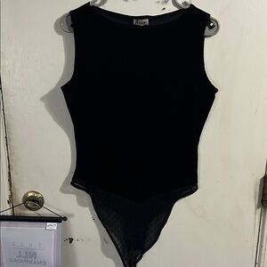 A’nue Black Sleeveless Bodysuit